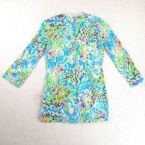 Lilly Pulitzer Tunic Womens X Small Sarasota Sea 76732 Embroidered Preppy Beach‎